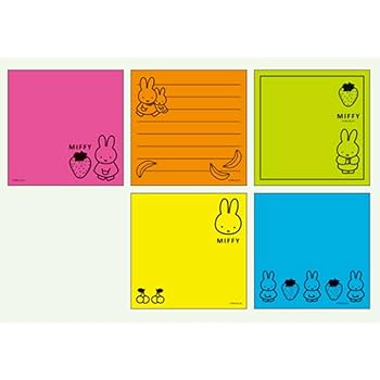 Amazon.co.jp: スクエア ミッフィー 選べる蛍光付箋 ピンク
